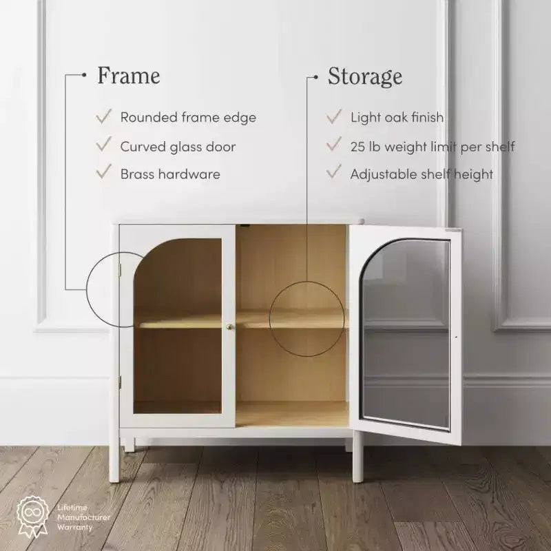 Ensemble de 3 meubles consoles avec portes – Noir / Marron / Blanc