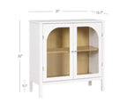 Ensemble de 3 meubles consoles avec portes – Noir / Marron / Blanc