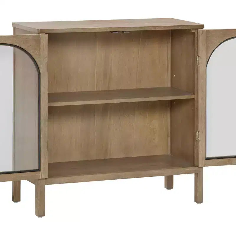Ensemble de 3 meubles consoles avec portes – Noir / Marron / Blanc