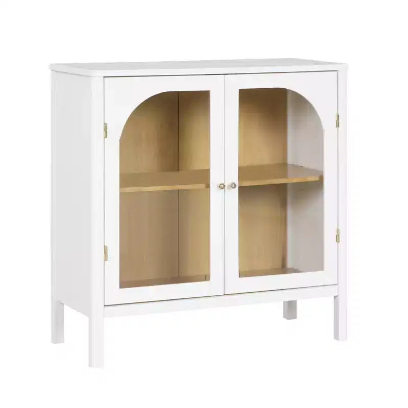 Ensemble de 3 meubles consoles avec portes – Noir / Marron / Blanc