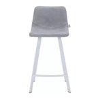 Tabouret de comptoir en cuir rembourré avec base en acier inoxydable – Siège unique, plusieurs couleurs